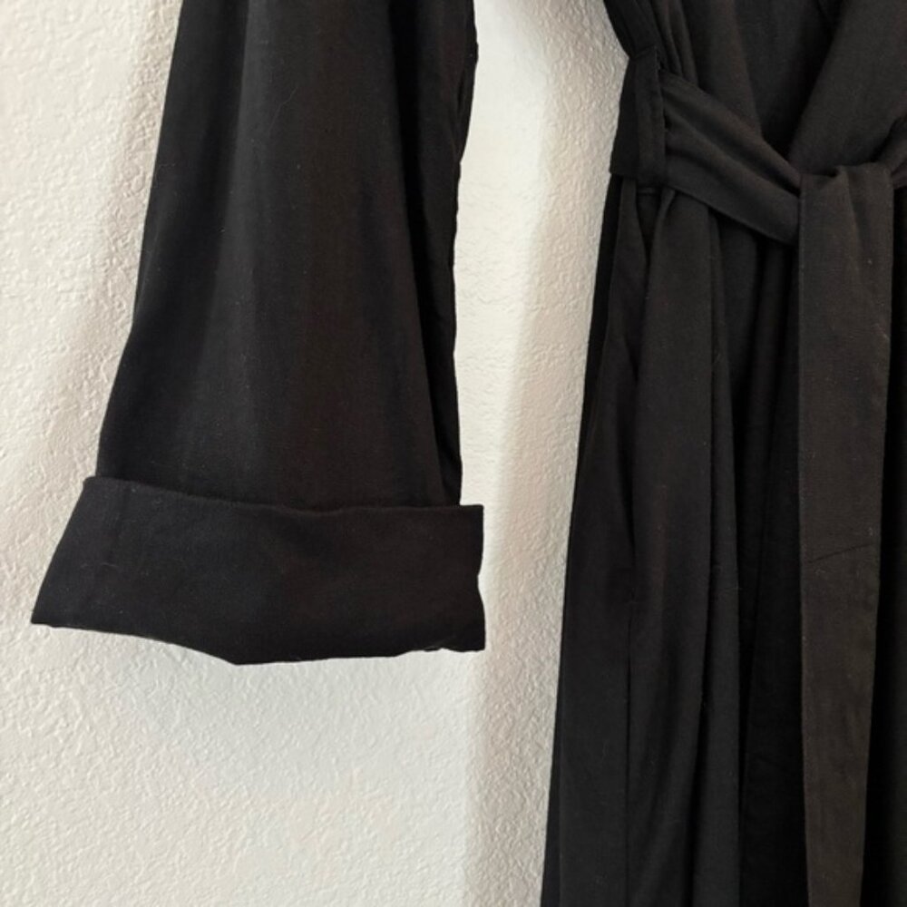 Elegant Turkish Muslin Cotton (L) Hooded / Belted Lounge or Ceremonial Robe - Picture 5 of 6